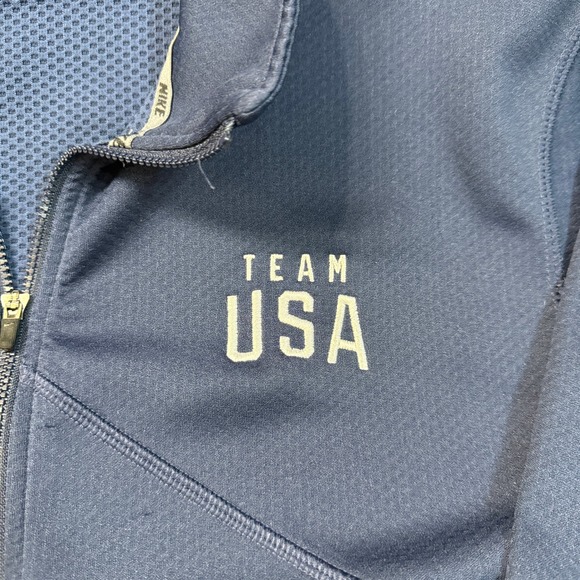 Nike Men XL Team USA Dri Fit Mens Training 1/4 Zip Pullover Navy Blue - Picture 6 of 13